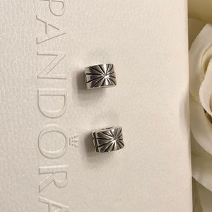 2 Authentic PANDORA Stoppers / Clips / Spacers